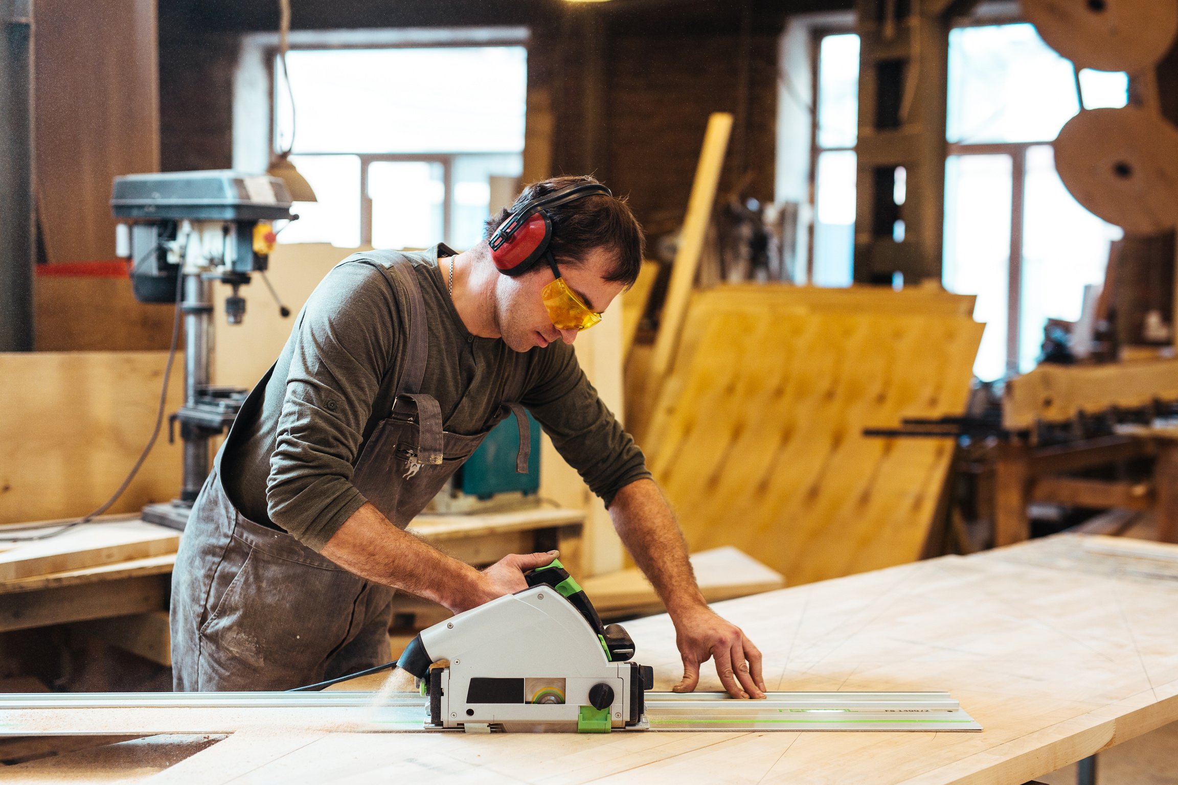 Joiner at work